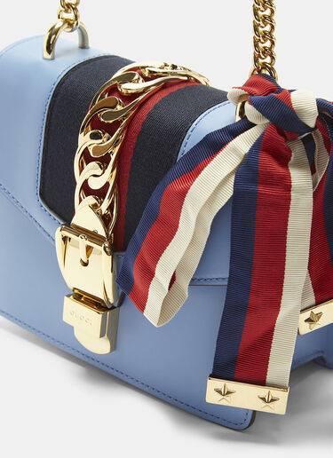 Gucci Sylvie Chain Mini Shoulder Bag Blue guc0229070