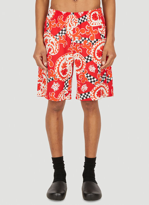 NOMA t.d. Crossed Paisley Summer Shorts ベージュ nma0152002