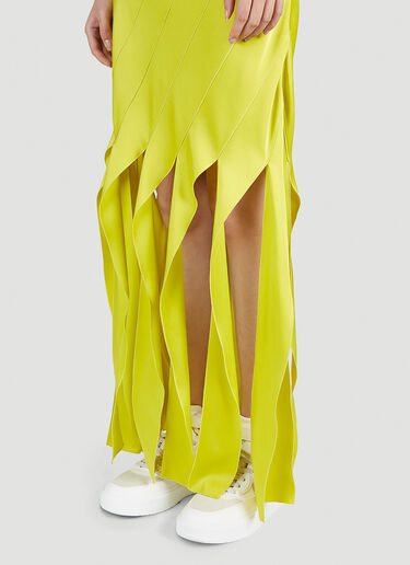 Stella McCartney Shredded Hem Maxi Dress Yellow stm0251001