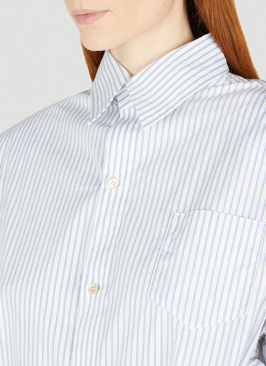 스트라이프 라운드 셔츠 Ninamounah 스트라이프 라운드 셔츠 블루 nmo0352002