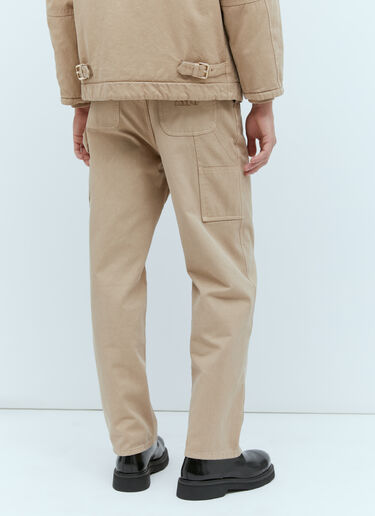 Miu Miu Garment-Dyed Gabardine Pants Beige miu0155002