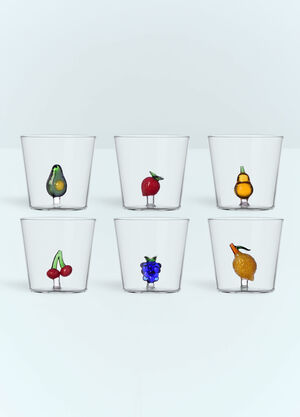 Serax x Ann Demeulemeester Set Of Six Fruits And Flowers Tumblers Green wps0691770