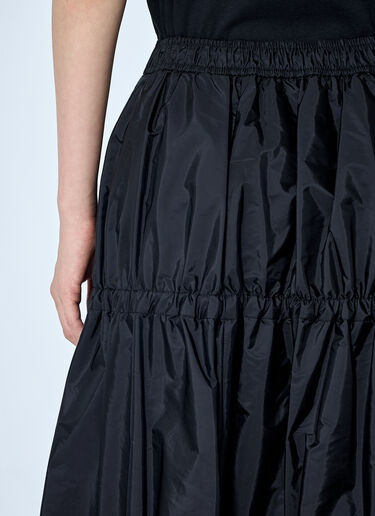 LN-CC® - Moncler: Tiered Maxi Skirt - Black Moncler Tiered Maxi Skirt Black mon0265089