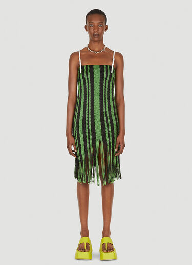 JW Anderson 브레이드 프린지 캐미솔 드레스 그린 jwa0248008