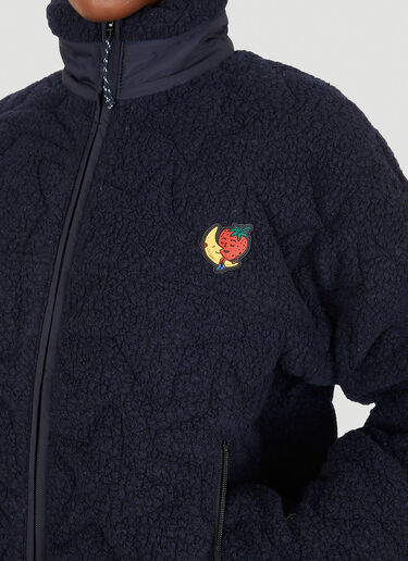 Quilted Fleece Zip Jacket Sky High Farm Workwear Quilted Fleece Zip Jacket Navy skh0350008