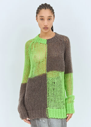 Acne Studios Loose Knit Sweater Green acn0258003