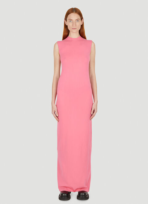 Sportmax カルチョ オープンバックマキシワンピース ブルー spx0252010