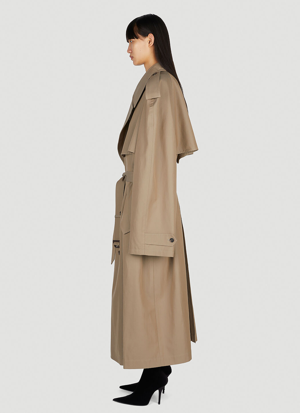 Balenciaga Women s Oversized Trench Coat in Beige LN CC