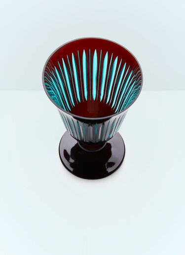 L'Objet Set Of Four Prism Wine Glasses Burgundy wps0691630