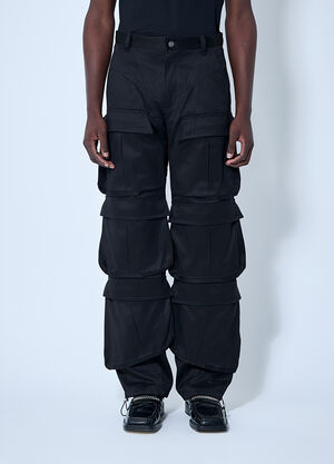 Mugler Multiple Pocket Cargo Pants Black mug0160003