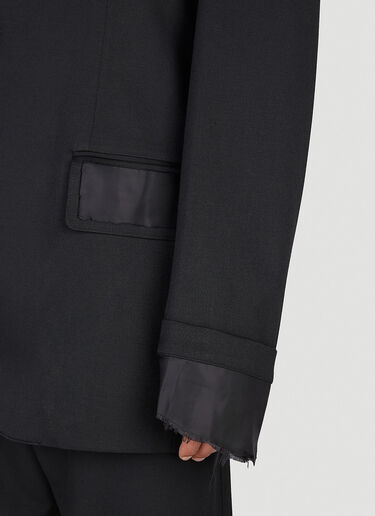MM6 Maison Margiela Satin Trim Oversized Blazer Black mmm0153004