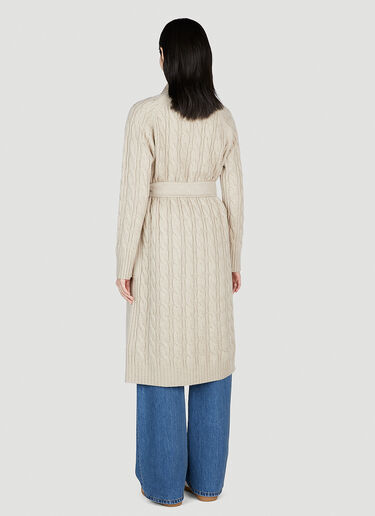 Max Mara Cable Knit Coat Beige max0253007