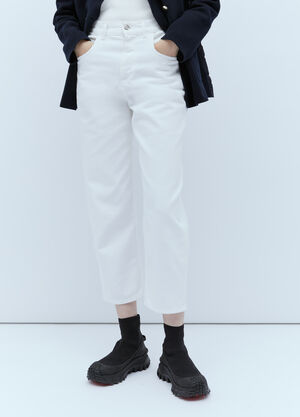 Moncler Cropped Jeans White mon0255025