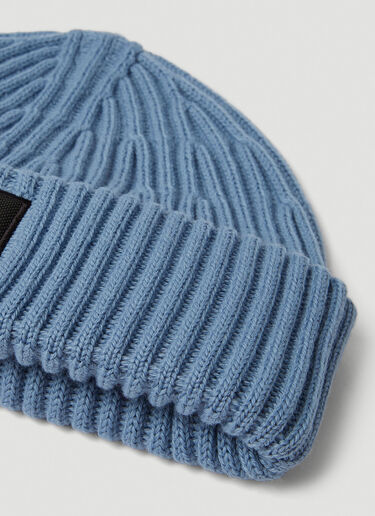 Stone Island Compass Patch Beanie Hat Blue sto0150103