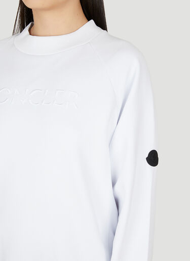 Moncler Logo Embroidery Sweatshirt White mon0249020