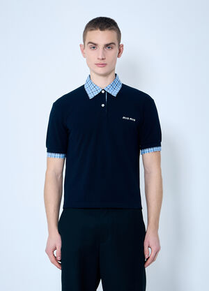 Miu Miu Polo Shirt With Contrast Trims Burgundy miu0159006