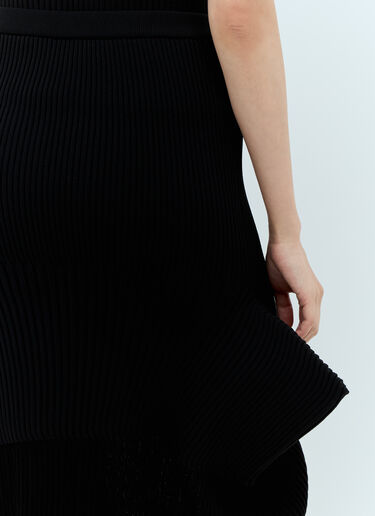 Issey Miyake SENSU KNIT ミディスカート ブラック ism0257009