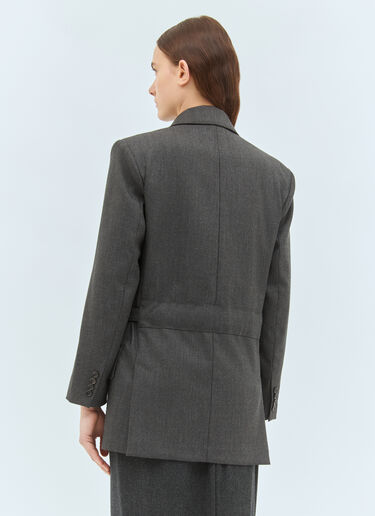 Max Mara Double-Breasted Wool Blazer Grey max0258034
