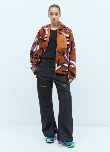 adidas by Stella McCartney Hooded jacquard Fleece Jacket Orange asm0254028