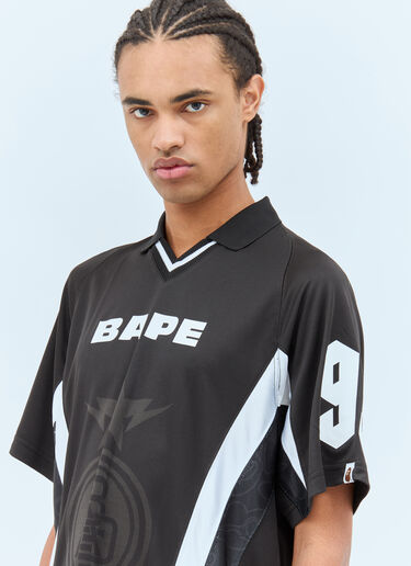 A BATHING APE® サッカージャージ  ブラック aba0158002