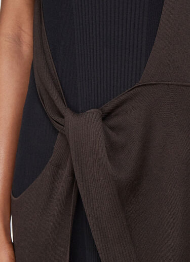 Asymmetric Knit Dress Bottega Veneta Asymmetric Knit Dress Brown bov0240019