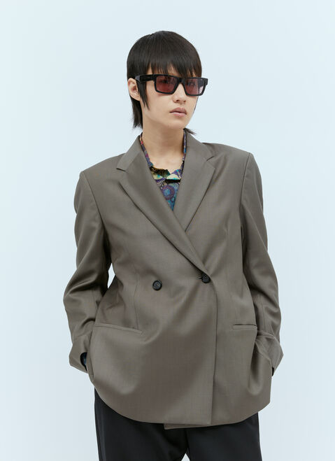 VETEMENTS Double Breasted Wool Blazer Black vet0254016