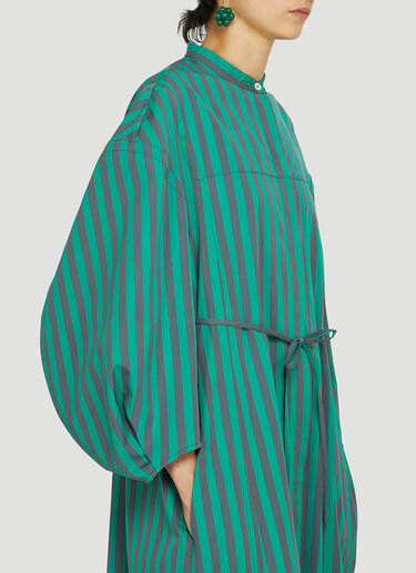 Jil Sander Striped Poplin Dress Green jil0247006