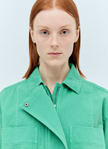 Max Mara Drill Cropped Jacket Green max0256053