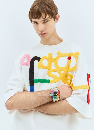 Walter Van Beirendonck Diamond Beaded Bracelet Silver wlt0158025
