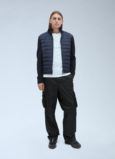 LN-CC® - Moncler: Logo Patch Zip-Up Cardigan - Navy Moncler Logo Patch Zip-Up Cardigan Navy mon0153018