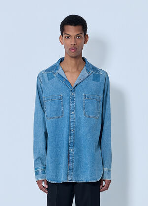 Maison Margiela Denim Button-Down Shirt Blue mla0164103