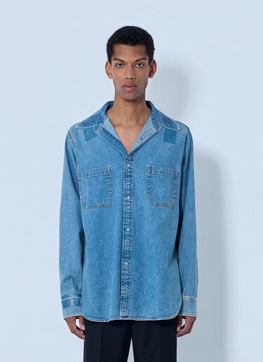 Maison Margiela Denim Button-Down Shirt Blue mla0164103