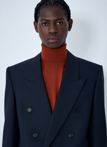 Wool Double-Breasted Blazer Saint Laurent Wool Double-Breasted Blazer Navy sla0162010