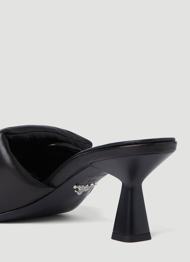 Prada 软垫高跟穆勒鞋 黑色 pra0252047