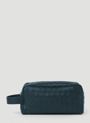 Bottega Veneta Intrecciato Travel Pouch Blue bov0152024