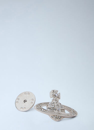 LN-CC® - Vivienne Westwood: Mini Bas Relief Clutch Pin - Silver Vivienne Westwood Mini Bas Relief Clutch Pin Silver vvw0366053