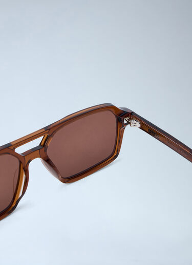 Retrosuperfuture x MM6 Geometric Frame Sunglasses Brown rmm0364005