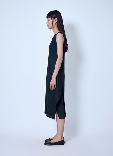 LN-CC® - Pleats Please Issey Miyake: September Pleated Midi Dress - Black Pleats Please Issey Miyake September Pleated Midi Dress Black plp0266027