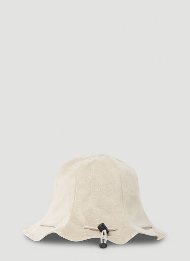 Hender Scheme Drawstring Bucket Hat Beige hes0152007