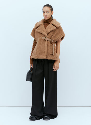 Max Mara Teddy Gilet Cape Camel max0254081