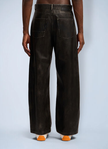 Curved Logo Coated Pants Palm Angels Curved Logo Coated Pants Grey pma0162111