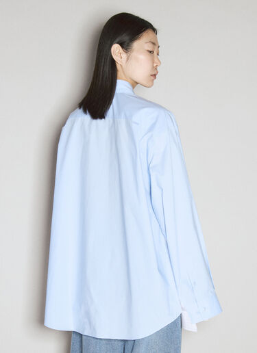 MM6 Maison Margiela Wide-Sleeved Poplin Shirt Blue mmm0255004