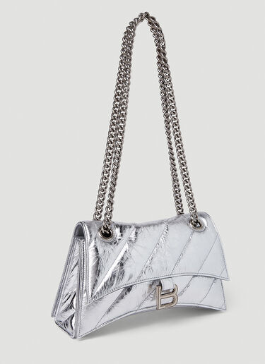 Balenciaga Crush Small Shoulder Bag Silver bal0250052