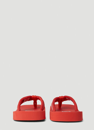 Kenzo Logo Patch Flip Flops Red knz0252048