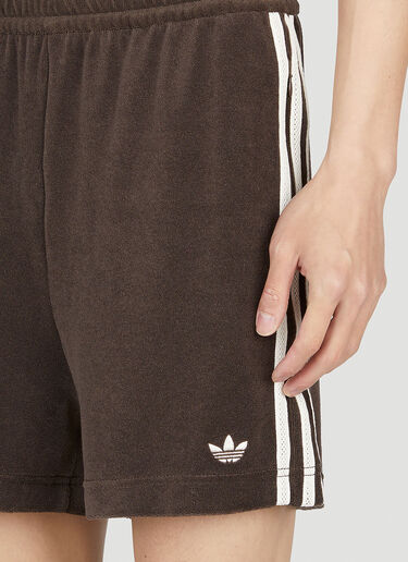 adidas by Wales Bonner Velour Track Shorts Dark Brown awb0352010