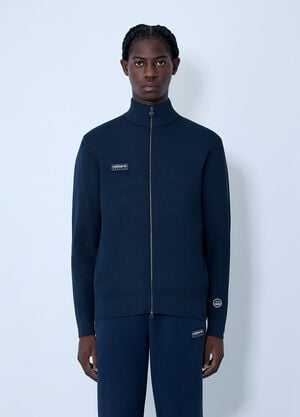 adidas SPZL Logo Motif Zip-Up Sweatshirt Navy adi0162160