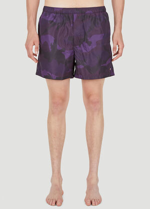 Valentino Camouflage Print Swim Shorts Pink val0150006