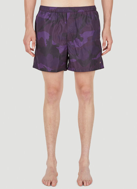 Valentino Camouflage Print Swim Shorts 블랙 val0149017