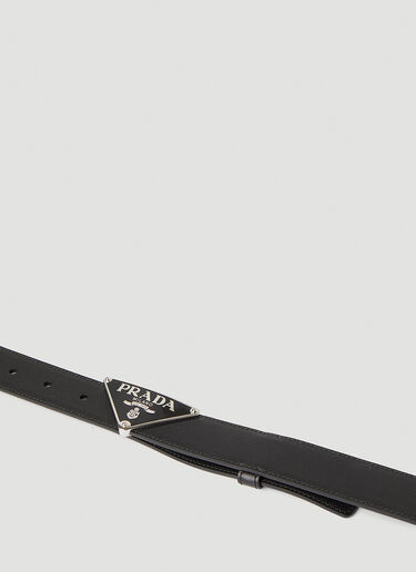 Prada Logo Plaque Belt Black pra0149103