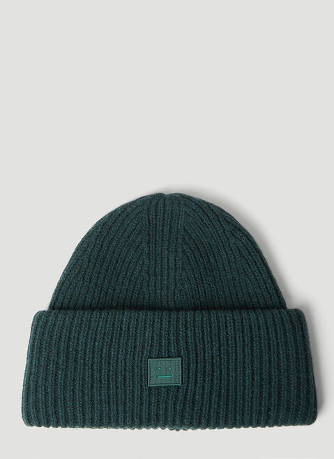 Acne Studios Logo Patch Ribbed Beanie Yellow acn0353001